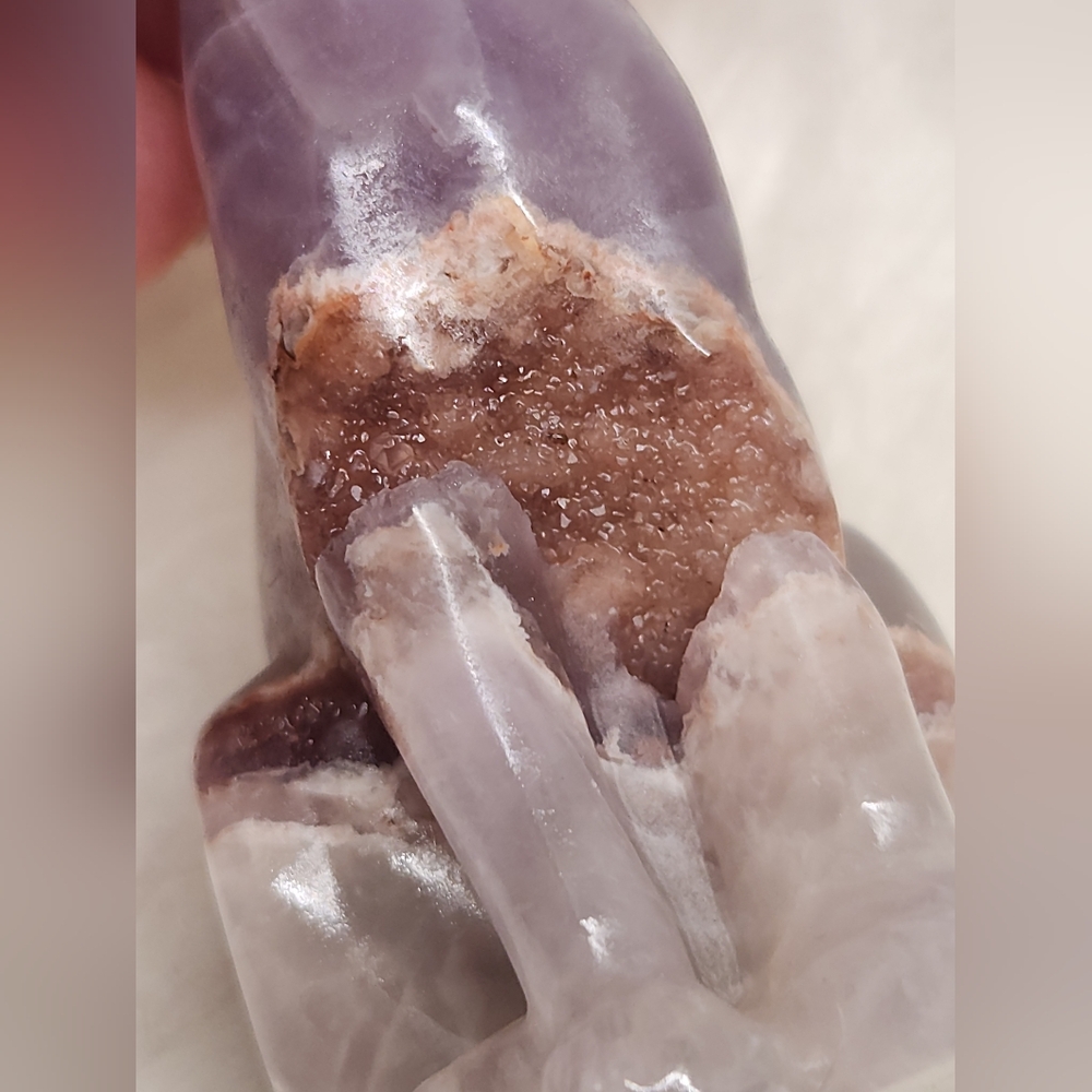 🌙✨ Unique Druzy Amethyst Bastet Sphinx Cat Crystal ✨🌙 - Picture 6 of 9